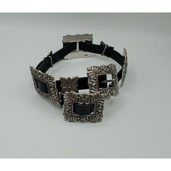 Brighton Black Small Medallion CONCHO Belt  Cowgirl Southwest Old West main image 13